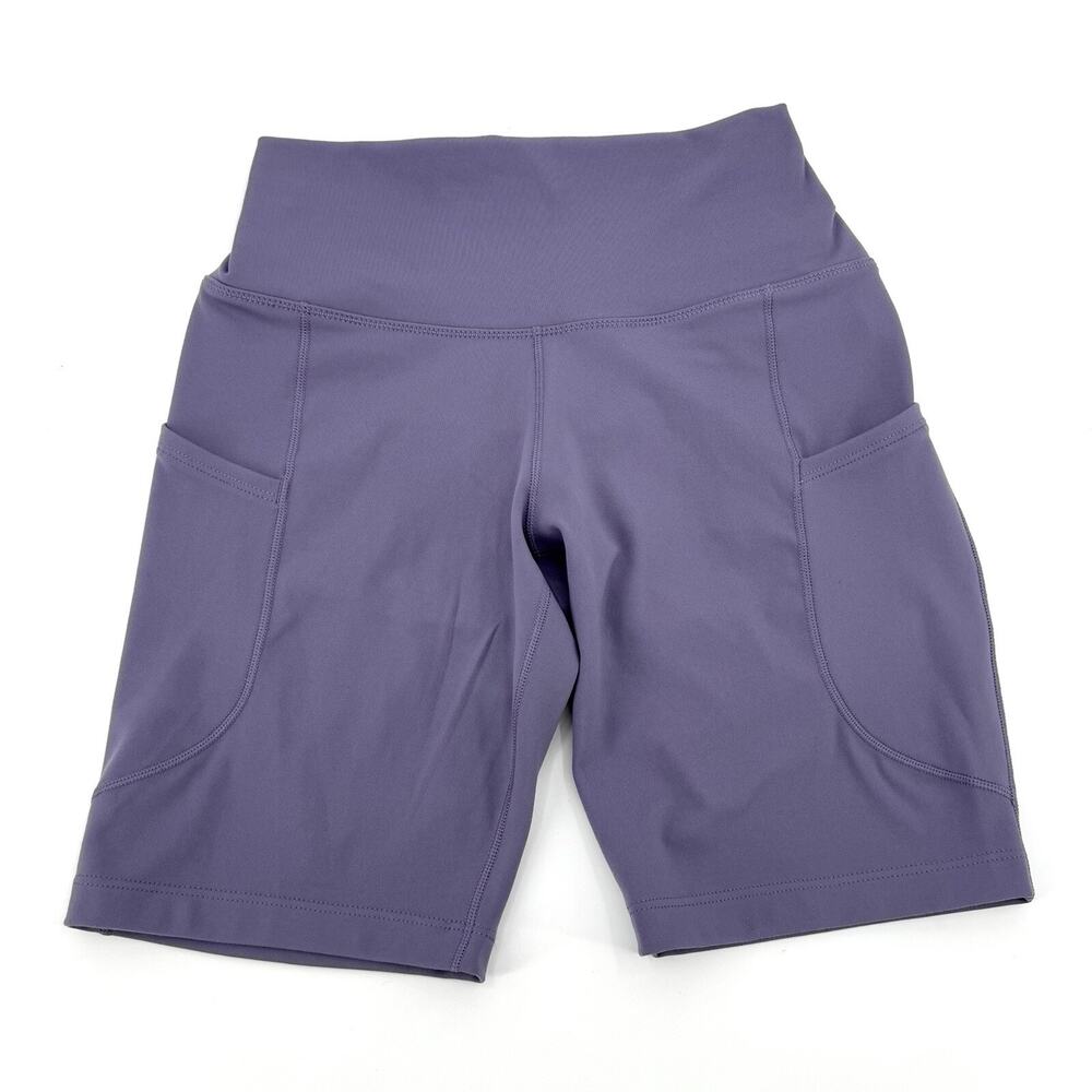 Nike Dri-FIT One FZ6758-509 High-Waisted 8" Tight Fit Biker Short Daybreak Sz S